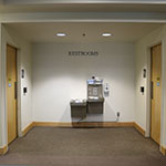 First floor restrooms at Barber Library